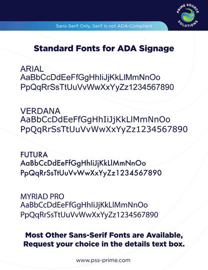 ADA Compliant Unit ID Signs